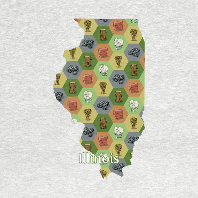 Illinois State Map Board Games by adamkenney